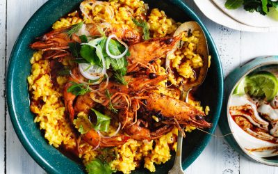 One pot prawn paella