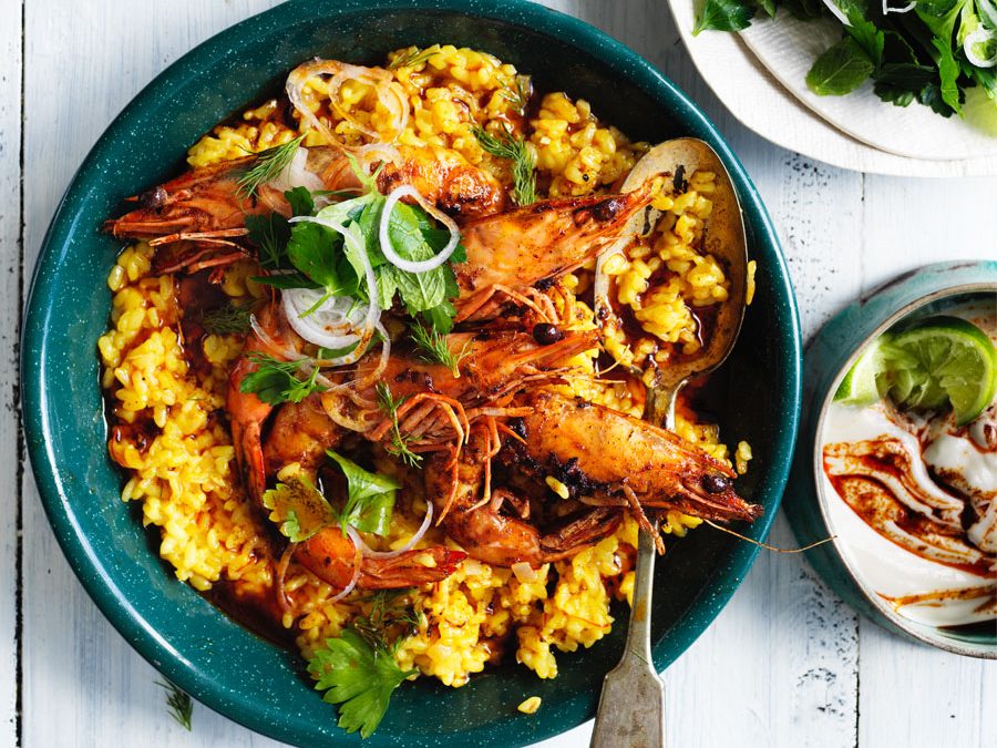 One pot prawn paella