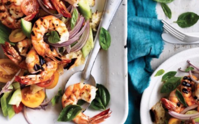 Australian prawn panzanella salad