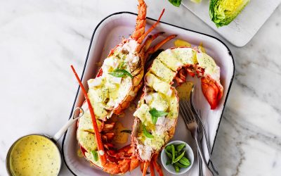 Easy As Australian Lobster with lemon and tarragon butter