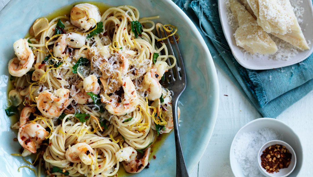 Garlic Queensland Prawn Pasta