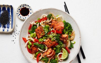 Tasmanian Atlantic Salmon Stir Fry with Udon Noodles