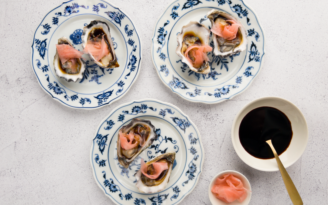 Oysters with Ponzu & Pickled Ginger